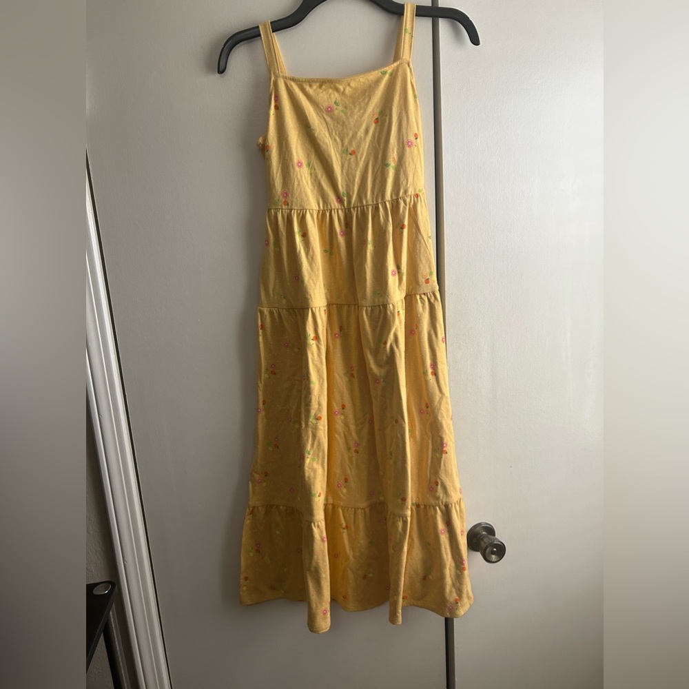 Girls cat and Jack print sleeveless  dress size large (10-12) never worn.